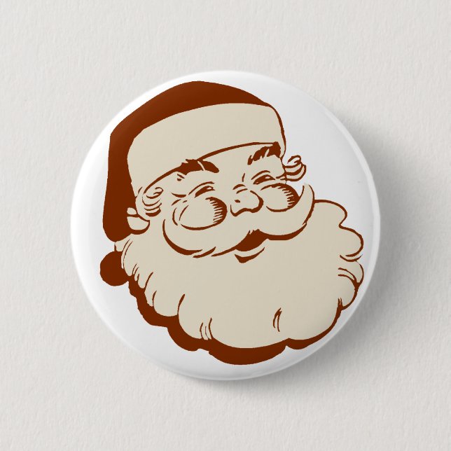 Badge Rond 5 Cm Pin classique de Père Noël (Devant)