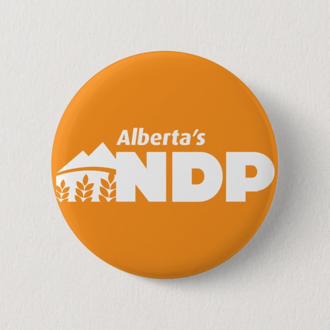 Badge Rond 5 Cm Pin d'Alberta NDP (Devant)