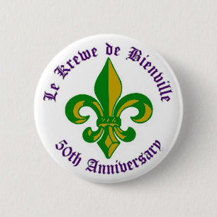 Badge Rond 5 Cm Pin d'anniversaire de LKDB cinquantième