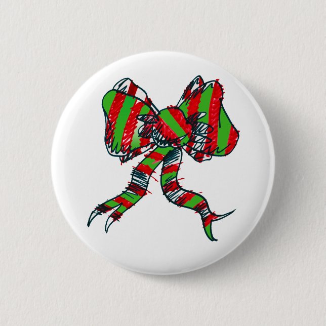 Badge Rond 5 Cm Pin d'arc de Noël (Devant)