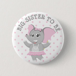Badge Rond 5 Cm Pin de baby shower de point de polka de rose