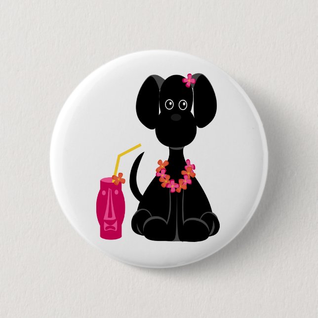 Badge Rond 5 Cm Pin de Blacklab Leilani (Devant)