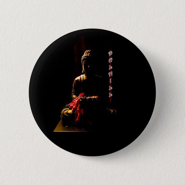 Badge Rond 5 Cm Pin de Bouddha (Devant)