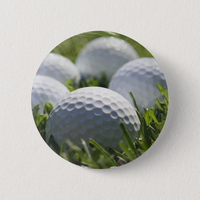 Badge Rond 5 Cm Pin de boules de golf (Devant)