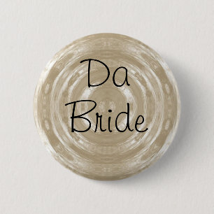 Badge Rond 5 Cm Pin de bouton de jeune mariée du DA