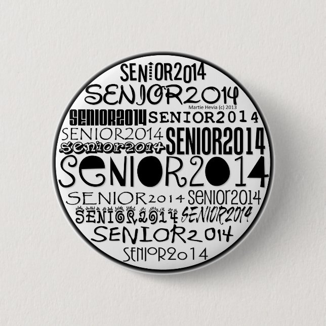 Badge Rond 5 Cm Pin de bouton de l'aîné 2014 (Devant)