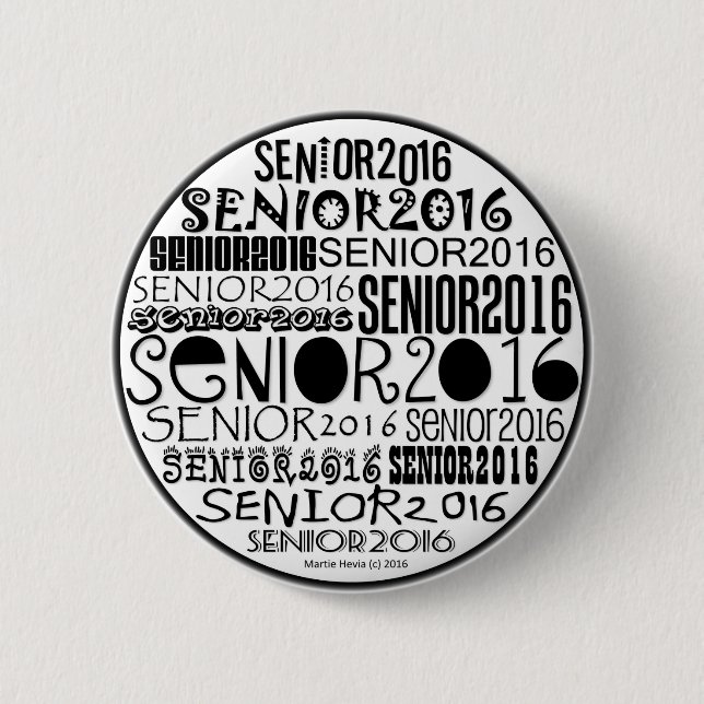 Badge Rond 5 Cm Pin de bouton de l'aîné 2016 (Devant)