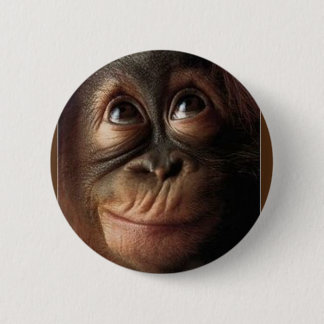 BADGE ROND 5 CM PIN DE BOUTON D'ORANG-OUTAN