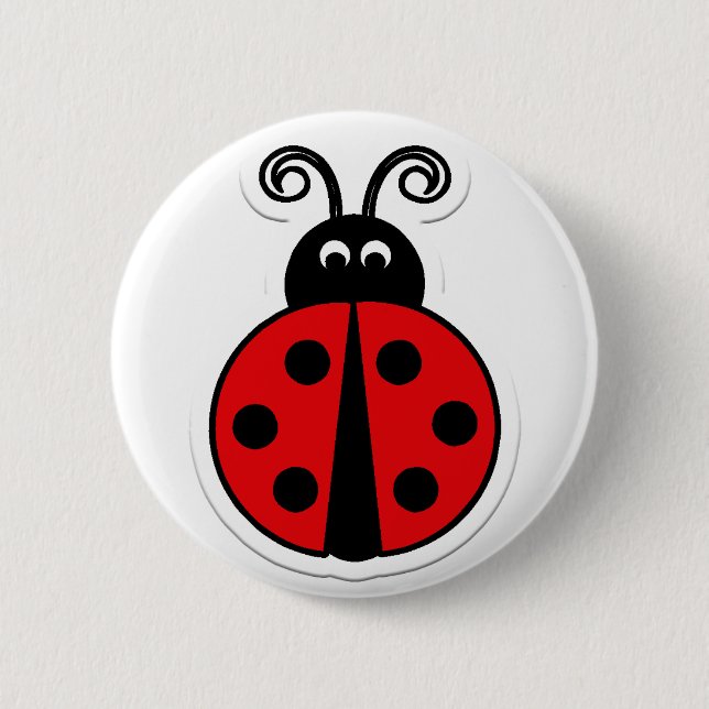 Badge Rond 5 Cm Pin de coccinelle (Devant)
