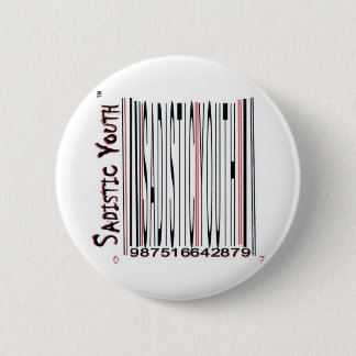 Badge Rond 5 Cm Pin de code barres de SY