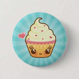 Badge Rond 5 Cm Pin de coeur de CuppyCakes