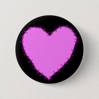 Badge Rond 5 Cm Pin de coeur piqué par KRW