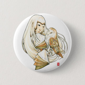 Badge Rond 5 Cm Pin de conception de salle de Bruyère "de coeur de