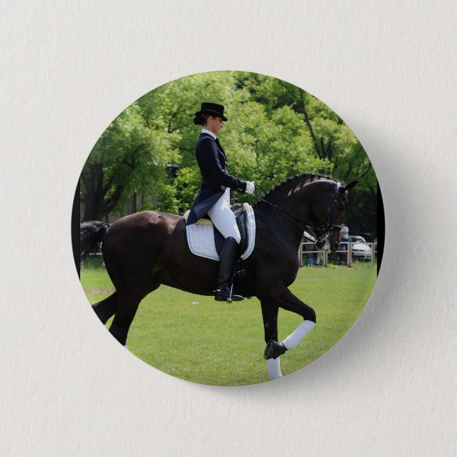 Badge Rond 5 Cm Pin de concours hippique de dressage (Devant)