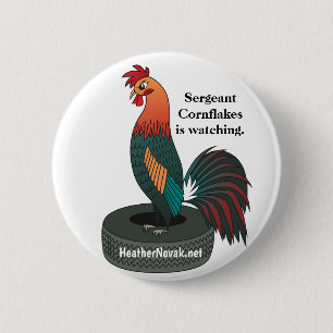 Badge Rond 5 Cm Pin de cornflakes de sergent