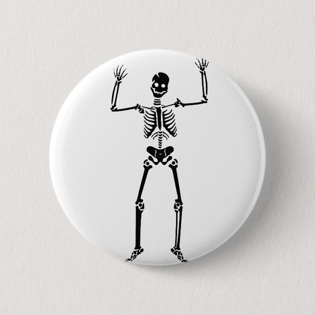Badge Rond 5 Cm Pin de crâne (Halloween) (Devant)
