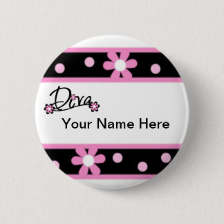Badge Rond 5 Cm Pin de diva
