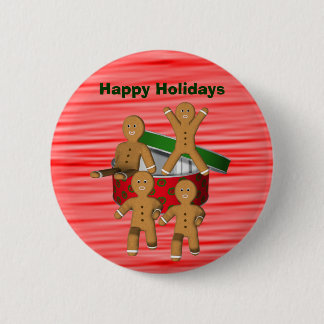 Badge Rond 5 Cm Pin de évasion de bouton de Noël de bonhommes en