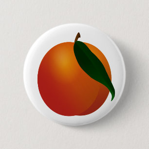 Badge Rond 5 Cm Pin de fruit de pêche/abricot de la Géorgie