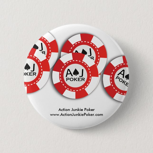 Badge Rond 5 Cm Pin de jeton de poker (Devant)