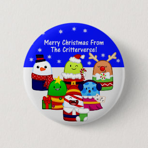 Badge Rond 5 Cm Pin de Joyeux Noël