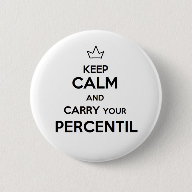 Badge Rond 5 Cm Pin de keep calm percentil (Devant)