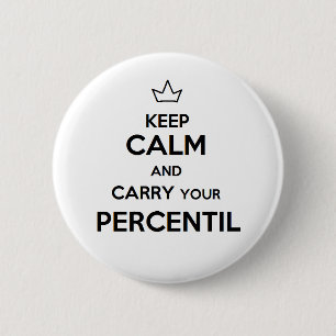 Badge Rond 5 Cm Pin de keep calm percentil