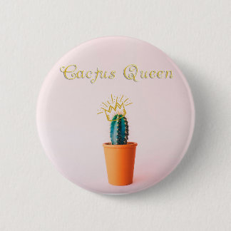 Badge Rond 5 Cm Pin de la Reine de cactus