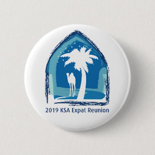 Badge Rond 5 Cm Pin de la Réunion de KSA