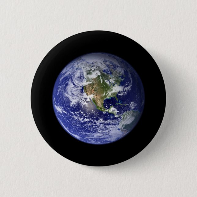 Badge Rond 5 Cm Pin de la terre (Devant)