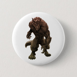 Badge Rond 5 Cm Pin de loup-garou/bouton