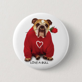 Badge Rond 5 Cm Pin de LOVE-A-BULL