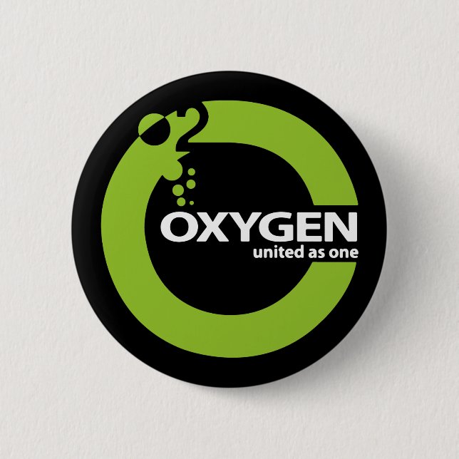 Badge Rond 5 Cm Pin de l'oxygène (Devant)