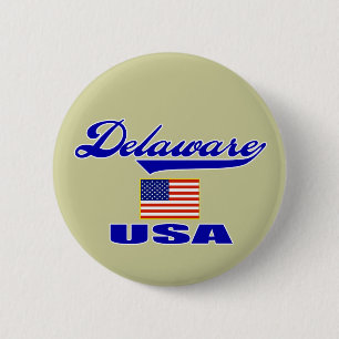 Badge Rond 5 Cm Pin de manuscrit du Delaware
