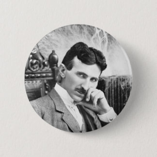 Badge Rond 5 Cm Pin de Nikola Tesla