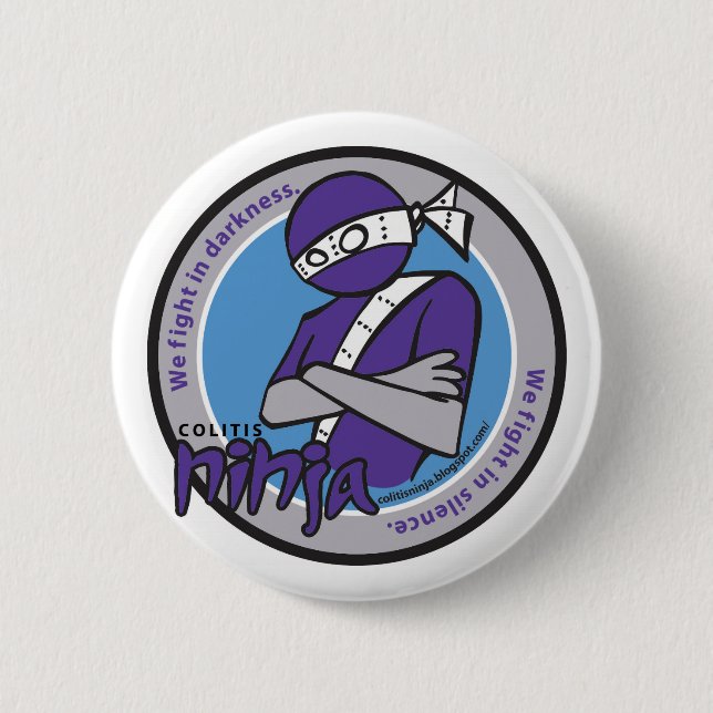 Badge Rond 5 Cm Pin de Ninja de colite (Devant)