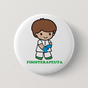 Badge Rond 5 Cm Pin de petit physiothérapeute