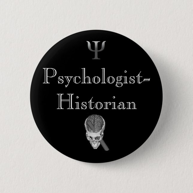 Badge Rond 5 Cm Pin de Psychologue-Historien (Devant)