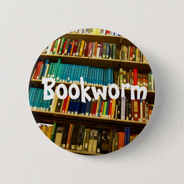 Badge Rond 5 Cm Pin de rat de bibliothèque (Devant)