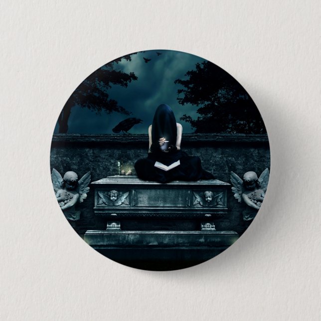 Badge Rond 5 Cm Pin de rituel de Samhain (Devant)