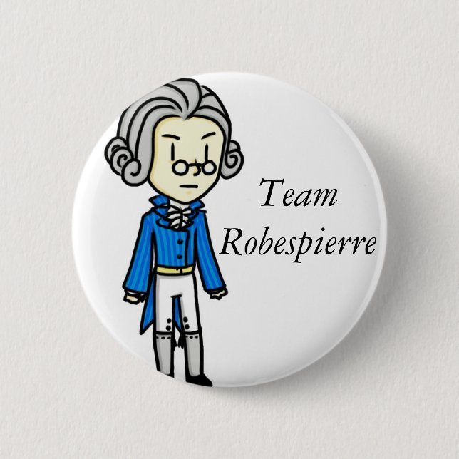 Badge Rond 5 Cm Pin de Robespierre d'équipe (Devant)