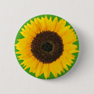 Badge Rond 5 Cm Pin de tournesol