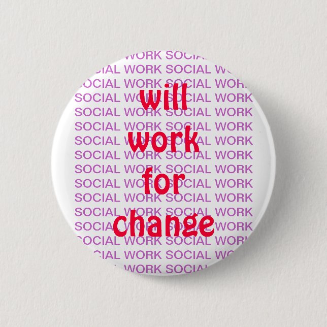 BADGE ROND 5 CM PIN DE TRAVAIL SOCIAL (Devant)