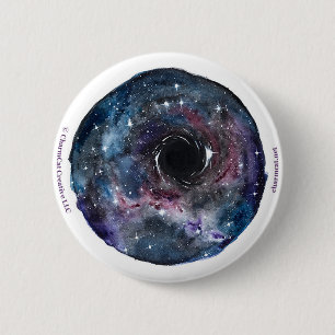 Badge Rond 5 Cm Pin de trou noir de galaxie