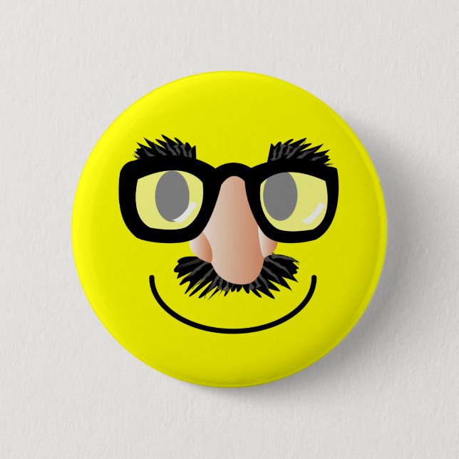 Badge Rond 5 Cm 'PIN de VISAGE incognito (Devant)