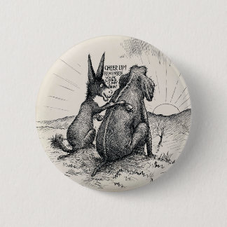 Badge Rond 5 Cm Pin/d'élection d'éléphant d'âne