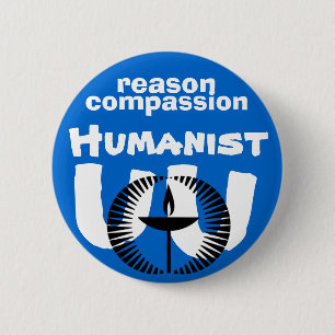 Badge Rond 5 Cm Pin d'humaniste d'UU