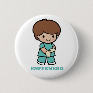 Badge Rond 5 Cm Pin d'infirmier