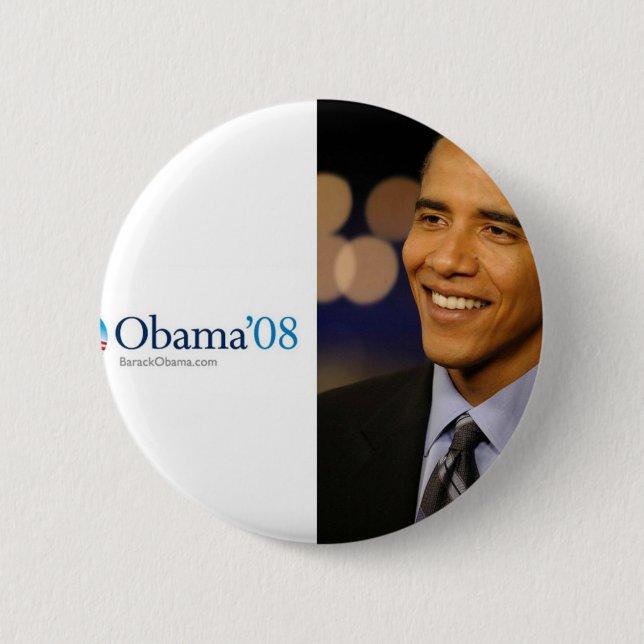 Badge Rond 5 Cm Pin d'Obama '08 (Devant)