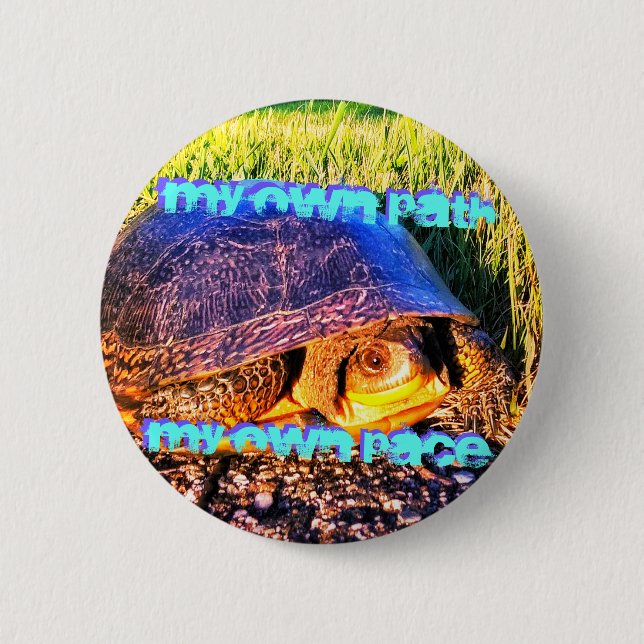 BADGE ROND 5 CM PIN DU CHEMIN DE TURTLE (Devant)